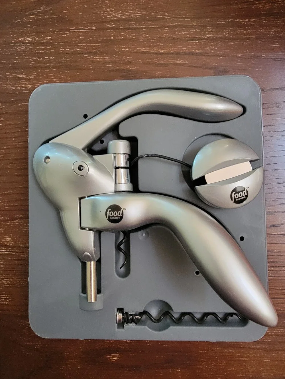 Food Network Silver Corkscrew Set
